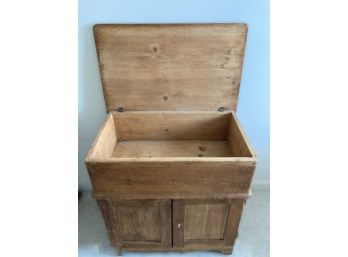 Antique Dry Sink, Flip Up Top And Two Cabinet Doors