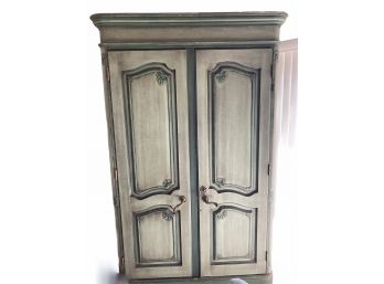 Antique Painted Armoire From Old Philadelphia Hotel 52' X 24' X 88'