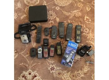 Lot Of Mobile Phones, Remotes And Other Electronics