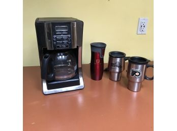 Mr. Coffee 12-Cup Coffeemaker With Travel Mugs