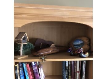Shelf Lot: Ducks, Shark, Birdhouse And Other Decor