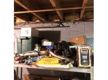 Basement Shelf Lot: Car Parts