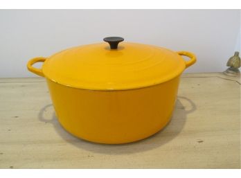 Vintage Mid-century Modern MCM Le Creuset Made In France Lidded Enamel Cooking Pot