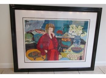 Large Framed Serigraph By Bracha Guy Titled Summer Home Artist Proof 17 /30 With Certificate Authenticity