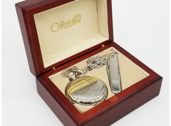 A Colibri Pocket Watch And Nail Clipper Gift Set For Him