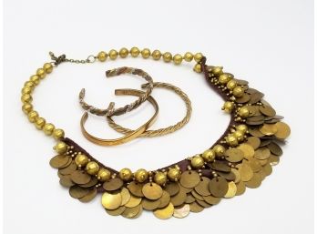 Bangles And Necklace Brass From India