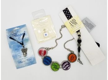 Novelty Bottle Cap Necklace, Bookmark Charm And More