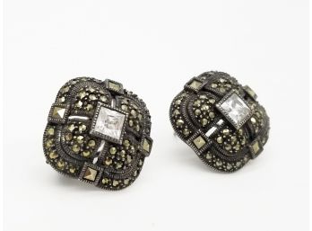 Sterling And Marcasite Earrings