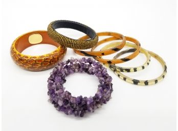 Amethyst Chip And More Bangles