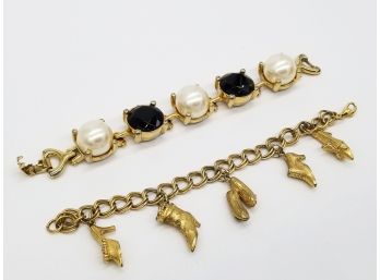 Vintage Shoe Charm Bracelet And More - As Is