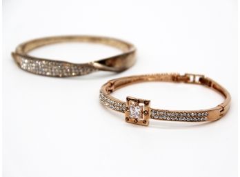 “Spiritual Guidance' Swarovski Crystal, Rose Gold Bangle Bracelet Plus