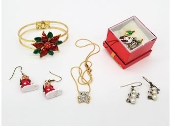 Christmas - Including Sterling Santa Pendant And Sterling Snowmen