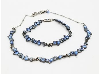 Blue Necklace And Bracelet