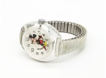 Vintage 1973 Mickey Mouse Lucite Bubble  Bradley Watch