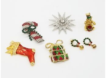 Holiday Pins And Earrings