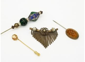 Collection Of Brooch, Stick Pins And Hat Pin