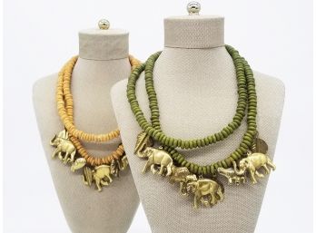 Vintage Wood And Metal Animal  Necklaces - UN Gift Shop