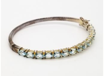 Sterling And Aquamarine Bracelet