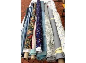 9 Remnant Bolts Of Fabrics - Mixed Styles, Designers, And Amounts