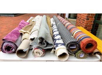 11 Remnant Bolts Of Fabrics - Mixed Styles, Designers, And Amounts