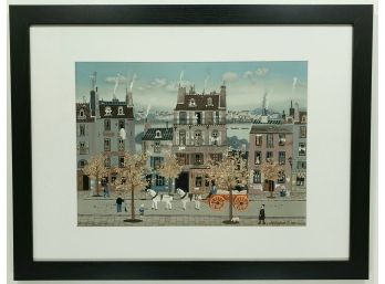 Michel Delacroix - French Street Scene  - Lithographie Originale