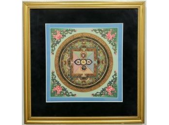 Mandala Painting - Framed In Gold - Unsigned Original