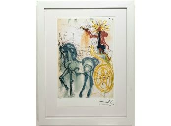 Salvador Dali - Man Riding Chariot - Numbered Limited Edition