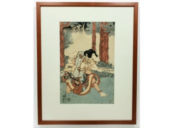 Toyokuni Kunisada ( 1786-1864) -  Hero - Original Woodblock Print
