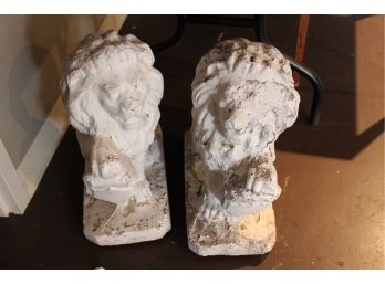 Pair Of Cement Lions