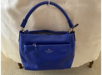 Kate Spade Blue Pebbled Handbag