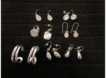 Silver Toned Pierced Earrings