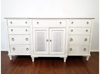 A White Painted Wood Setback Dresser By Lexington Furniture