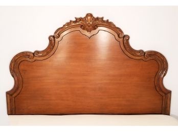 A Custom Full Size Carved Hardwood Headboard By Auffrance
