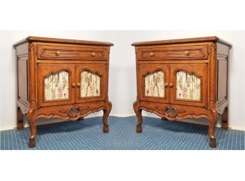 A Pair Of French Provincial Style Nightstands By Auffrance ($3800 Original Price)
