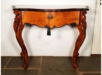 A Burlwood Console From The 'Milling Road' Collection By Baker Furniture