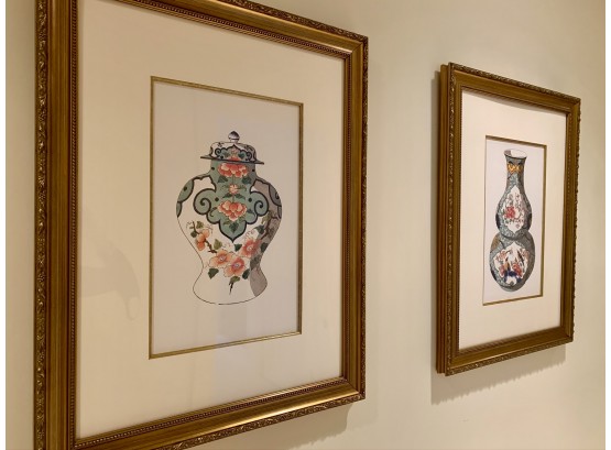 Pair Modern Asian Framed Prints