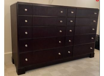 Thomas Obrien For Hickory Chair Ebony Chest Of Drawers With Silver Hardware