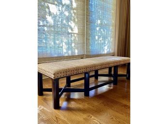 Custom Upholstered Bench W/ Nailhead Detailing