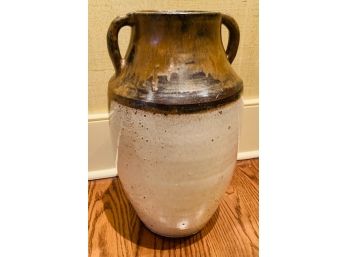 Brown & Ivory Pottery Urn