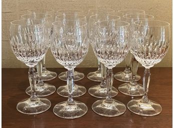 Crystal Set Of 12 White Wine Glasses & Matching  Set Of 6 Red Wine Glasses