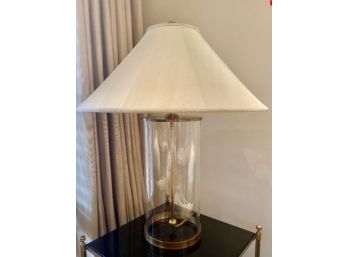 Glass Accent Lamp W Adjustable Shade Height