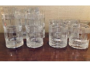 Ralph Lauren Crystal Set Of 4 Cocktail Glasses, Set Of 4 Rocks Glasses