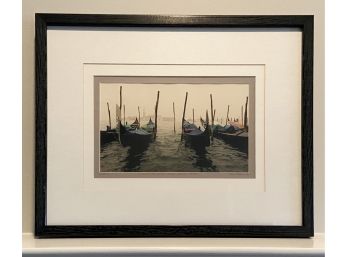 “Gondolas, Grand Canal, Venice Italy” 24/250 Signed Framed Photography Art By John Dibiase