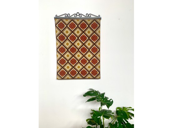 Woven Tapestry/ Needlepoint Mid Century