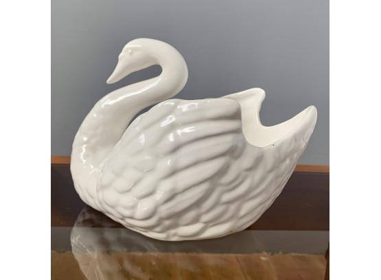 Vintage  Sann Miguel Porcelain Swan Planter