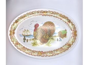 Thanksgiving Retro Turkey Platter By Brookpark - Gobble Gobble