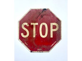 Authentic Wood STOP SIGN - Vintage