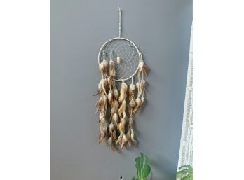Vintage Feather And Woven Dream Catcher