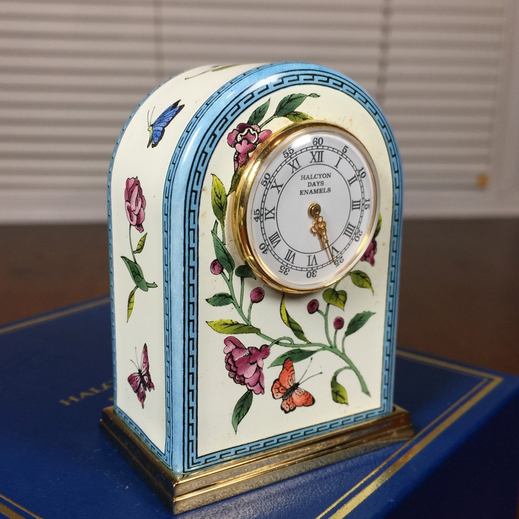 Gorgeous Small Vintage HALCYON DAYS Enamel Clock - New In Box - Paid ...
