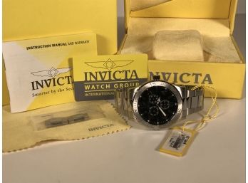 Amazing Brand New INVICTA Divers Watch - Large Black Dial - Paid $495 - New In Box - GREAT GIFT IDEA !